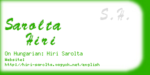 sarolta hiri business card